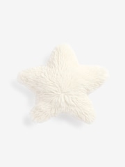 White Faux Fur Star Shaped Cushion - Image 3 of 5