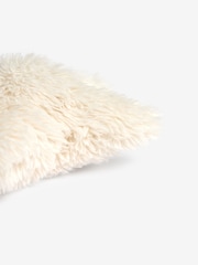 White Faux Fur Star Shaped Cushion - Image 5 of 5