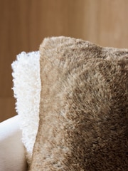 Brown Bear Faux Fur Cushion - Image 2 of 7