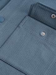 Denim Blue Regular Fit Popper Shacket - Image 2 of 3