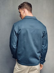 Denim Blue Regular Fit Popper Shacket - Image 3 of 10