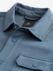 Denim Blue Regular Fit Popper Shacket - Image 7 of 10