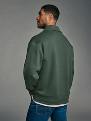Green Quarter Zip Neck Funnel Sweatshirt - Image 2 of 8