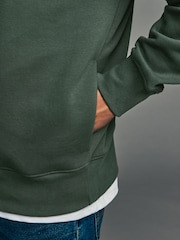Green Quarter Zip Neck Funnel Sweatshirt - Image 5 of 8