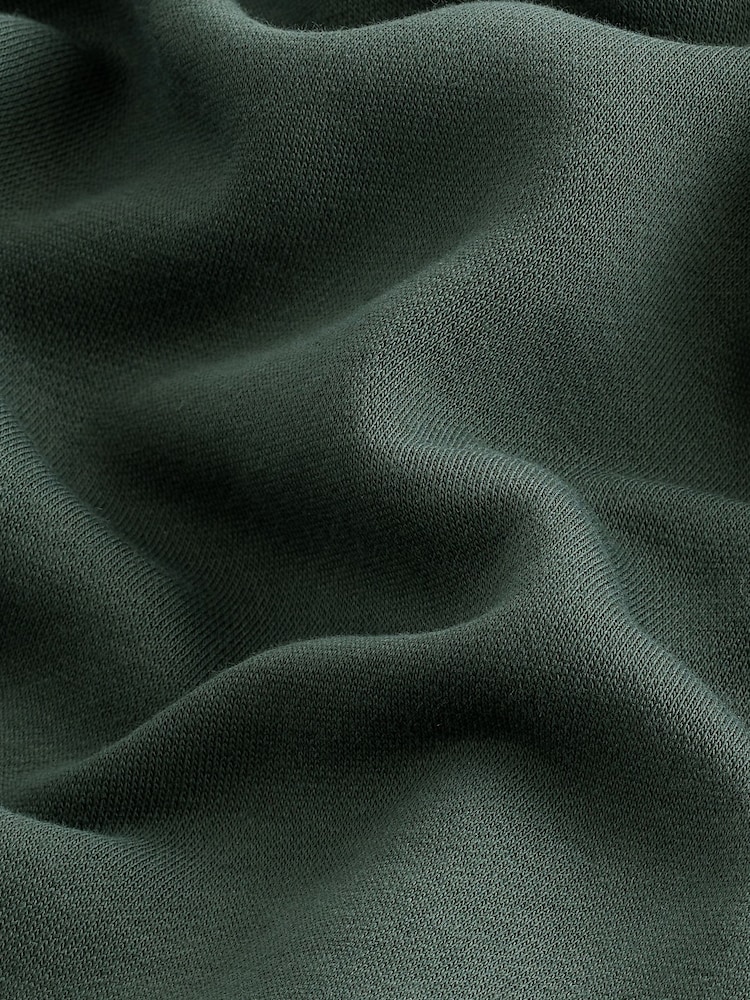 Green Quarter Zip Neck Funnel Sweatshirt - Image 8 of 8