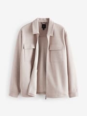 Neutral Zip-Up Shacket - Image 8 of 11