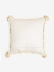 Natural Hamish The Highland Cow 100% Cotton Christmas Cushion - Image 4 of 5