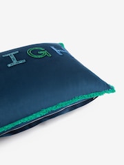 Sleigh Christmas Sequin Velvet Rectangular Cushion - صورة 6 من 6