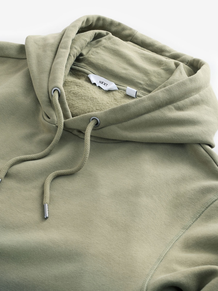 Green Ombre Dip-Dye Cotton Rich Jersey Hoodie - Image 7 of 8
