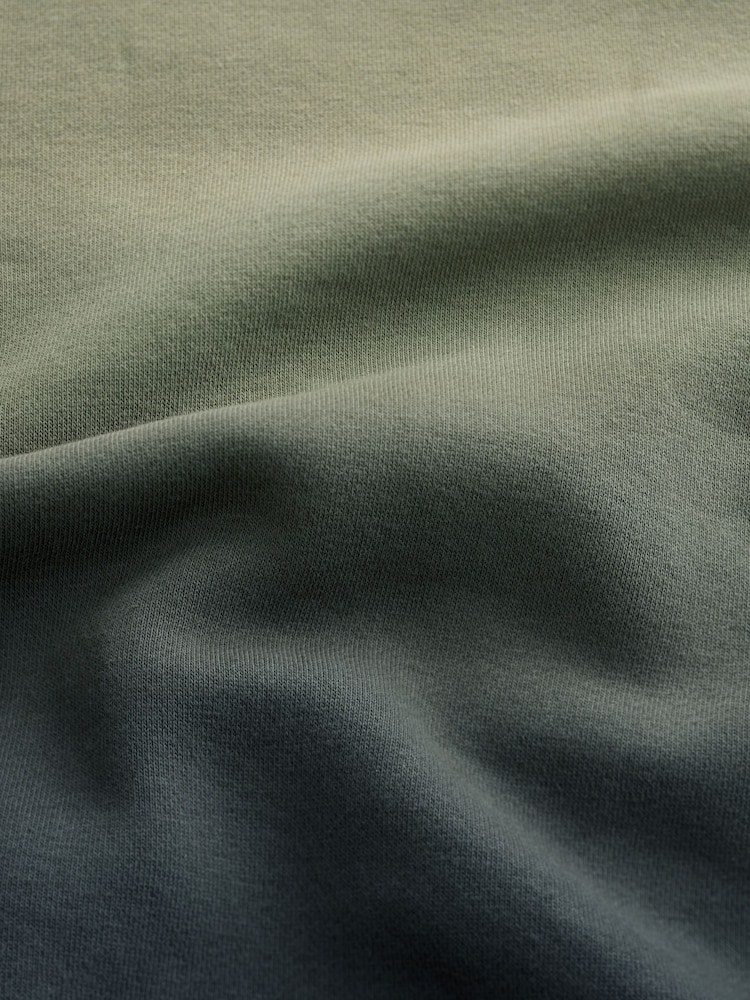 أخضر - Ombre Dip-Dye Cotton Rich Jersey Hoodie - صورة 8 من 8