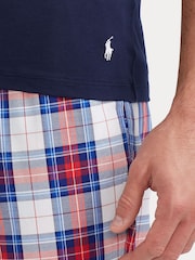 Granatowy - Polo Ralph Lauren Slim 100% Cotton T-Shirts 3 Pack - Image 6 of 9