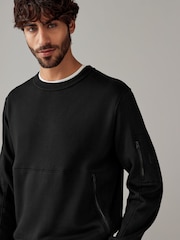 Schwarz - Utility Blue Sweat Top - Image 3 of 9