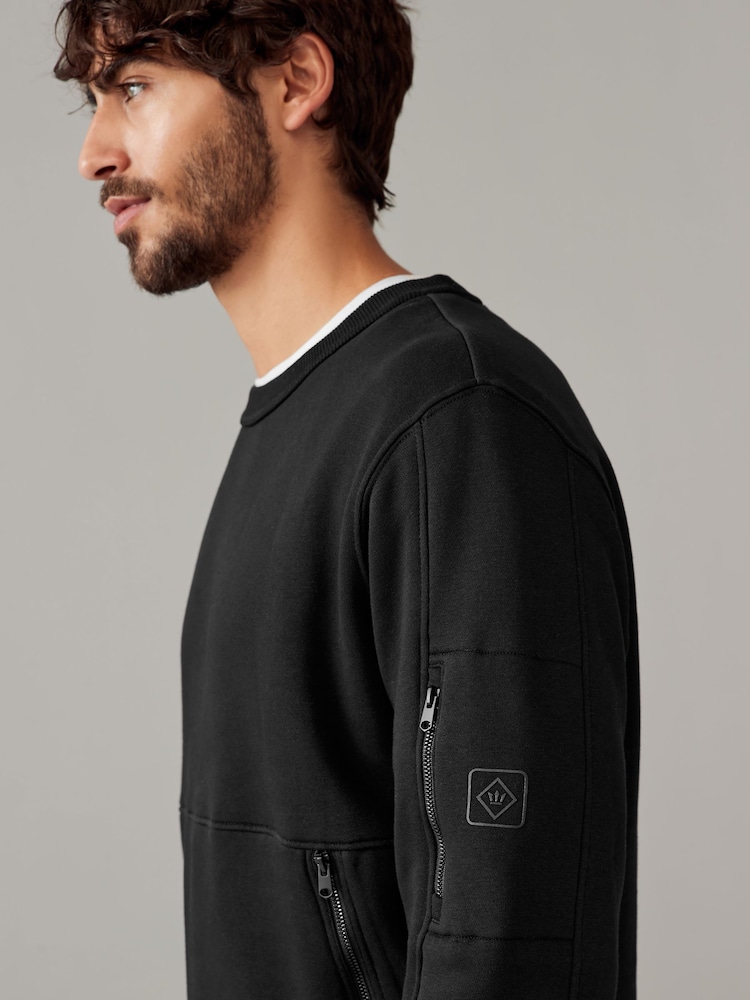 Schwarz - Utility Blue Sweat Top - Image 4 of 9
