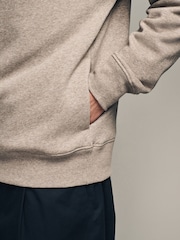 Ecru Jersey Cotton Rich Quarter Zip Sweatshirt - Image 5 of 8