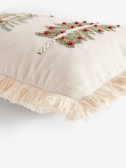 Ivory Christmas Tree Trio Cushion - Image 4 of 4