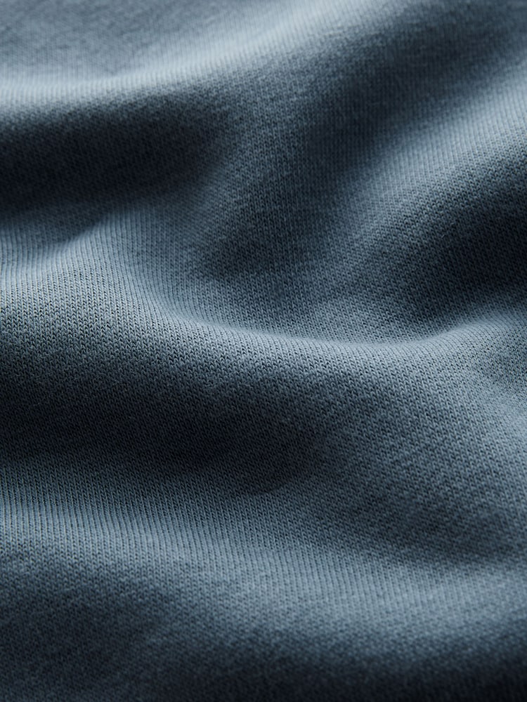 Blau - Jersey-Sweatshirt mit hohem Baumwollanteil und Viertelreißverschluss - Bild 11 von 11
