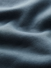Blue Jersey Cotton Rich Quarter Zip Sweatshirt - Image 6 of 7