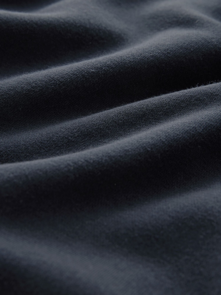 Navy Blue Jersey Cotton Rich Quarter Zip Sweatshirt - Image 6 of 8