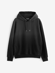 Black Ombre Dip-Dye Cotton Rich Jersey Hoodie - Image 6 of 8