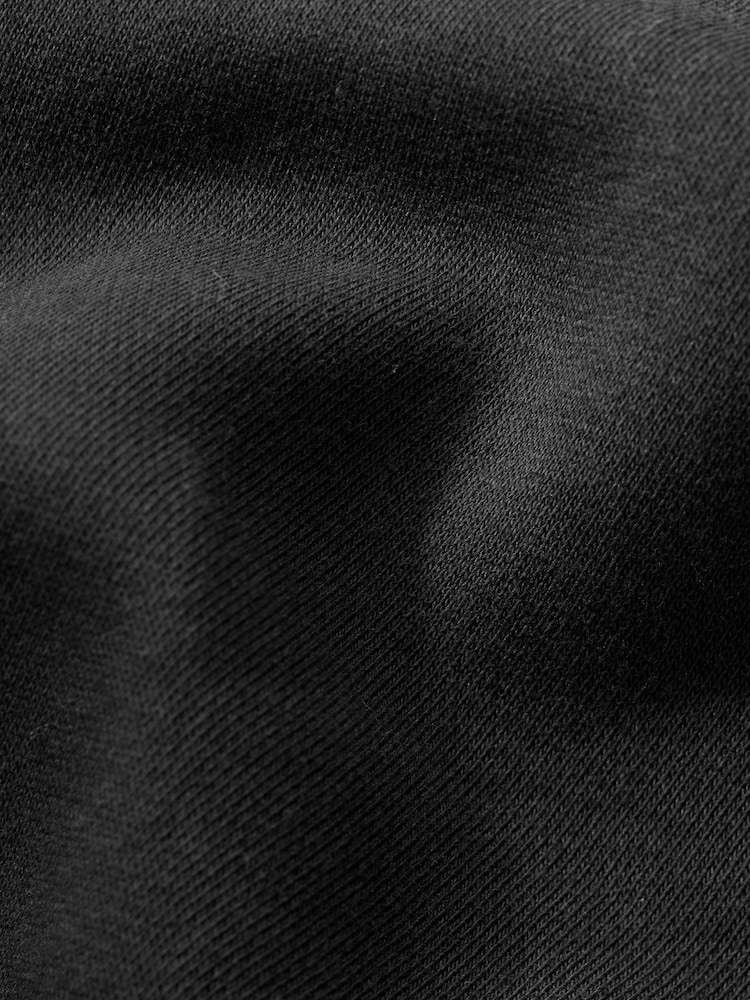 Black Ombre Dip-Dye Cotton Rich Jersey Hoodie - Image 8 of 8