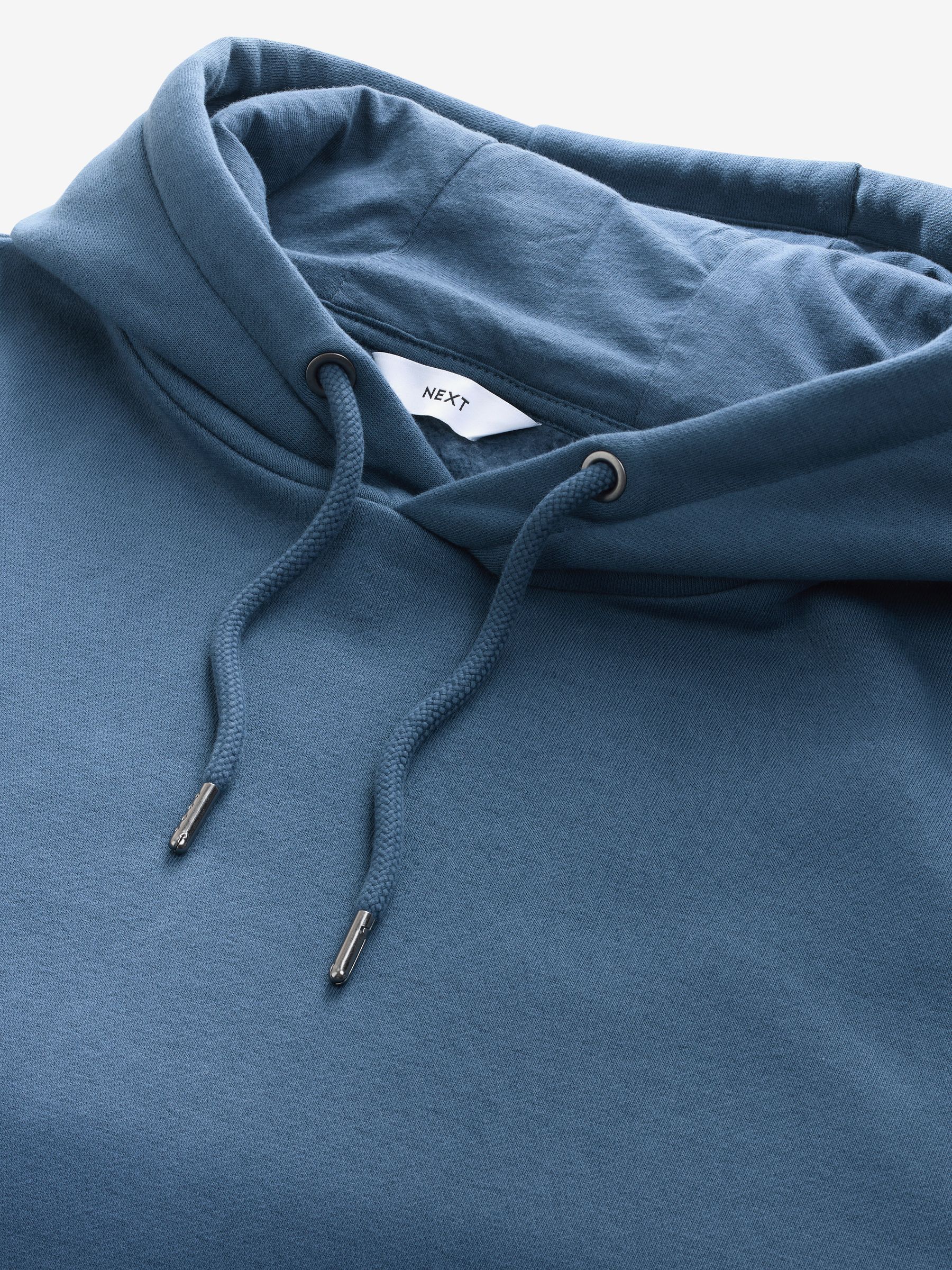 Buy Navy Blue Ombre Dip-Dye Cotton Rich Jersey Hoodie from