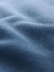 Navy Blue Ombre Dip-Dye Cotton Rich Jersey Hoodie - Image 7 of 7