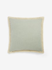 Sage Green Dalby Fringe Trim 50 x 50cm Cushion - Image 3 of 4