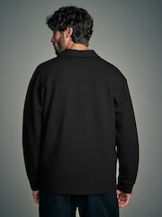 Black Zip-Up Shacket - Image 3 of 5
