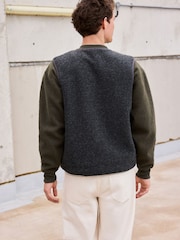 Slate Grey Wool Blend Fleece Gilet - Image 2 of 10