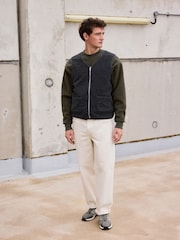 Slate Grey Wool Blend Fleece Gilet - Image 3 of 10