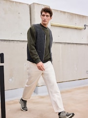 Slate Grey Wool Blend Fleece Gilet - Image 5 of 10