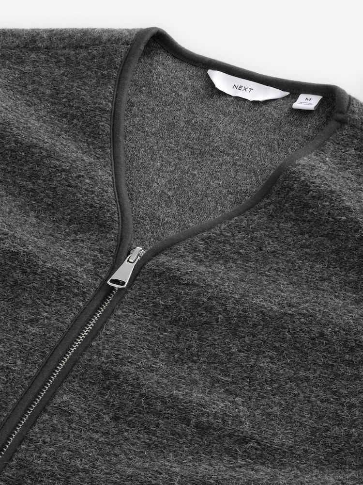 Schiefergrau - Weste aus Wollmischung mit Fleece - Image 8 of 10
