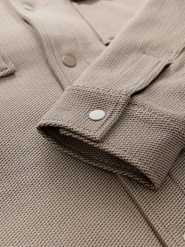 Бежевий - штучне хутро Fleece Lined Куртка-сорочка - Image 10 of 12