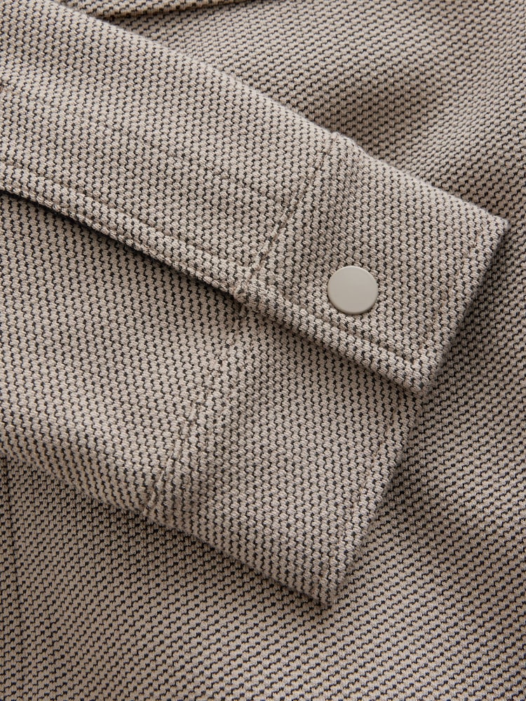 Бежевий - штучне хутро Fleece Lined Куртка-сорочка - Image 11 of 12