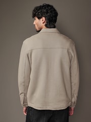 Neutral Borg Fleece Lined Shacket - Image 4 of 12