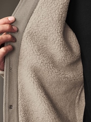 Neutral Borg Fleece Lined Shacket - Image 8 of 12