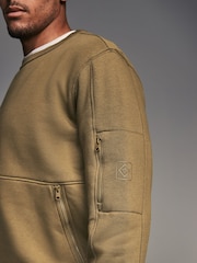 Green Crew Sweatshirt Utility Sweat Top - Image 5 of 8