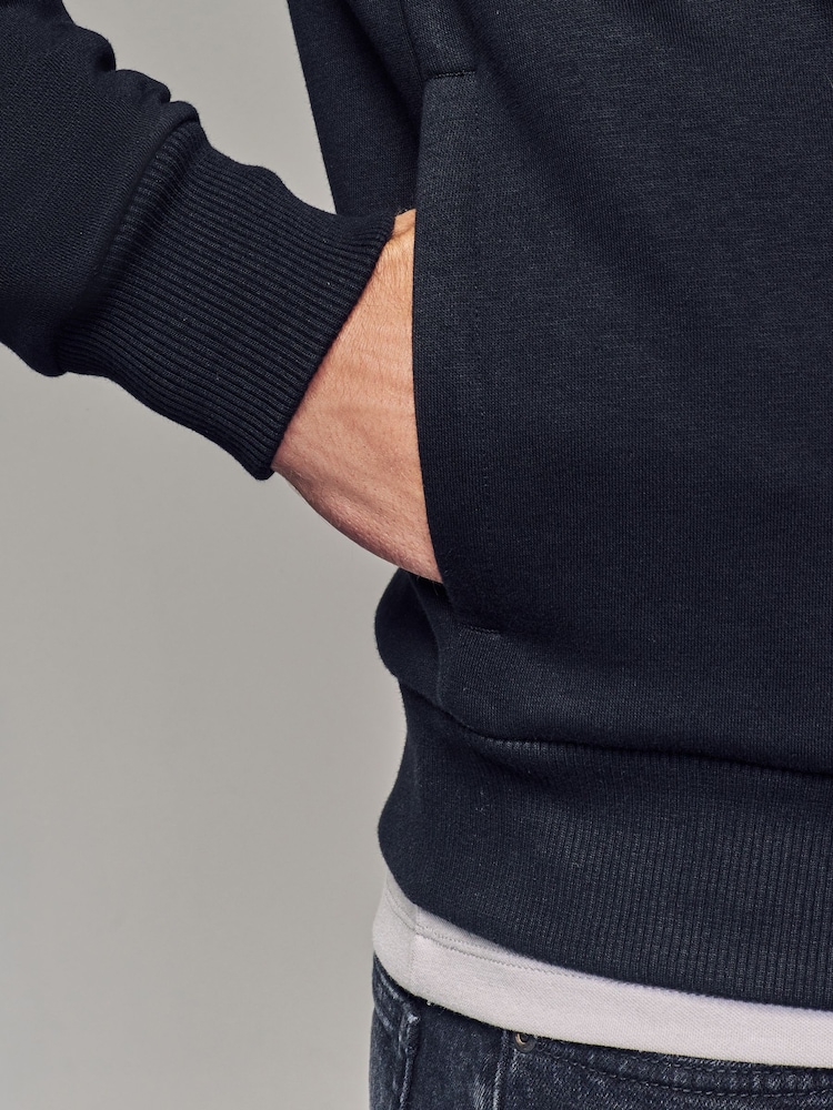 Black Cotton Rich Jersey Bomber Jacket - Image 5 of 10