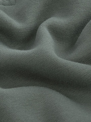 Green Jersey Cotton Rich Quarter Zip Sweatshirt - Image 7 of 7