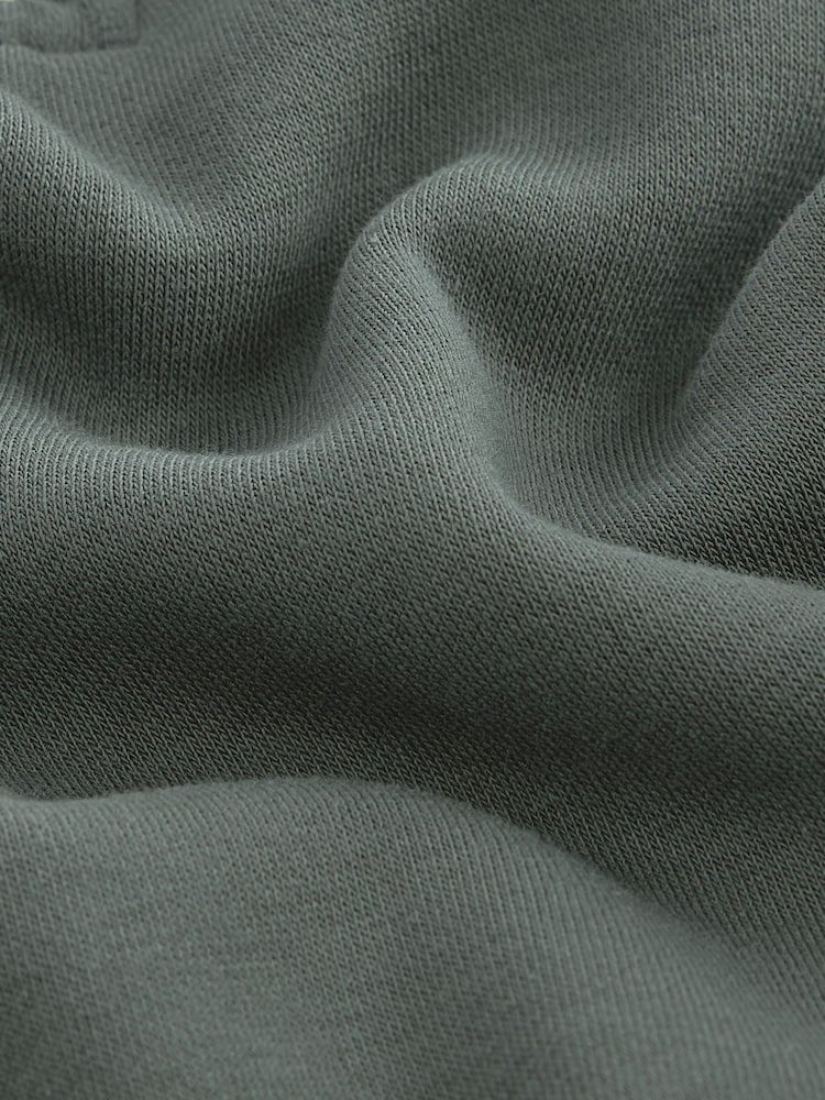 Green Jersey Cotton Rich Quarter Zip Sweatshirt - Image 7 of 7