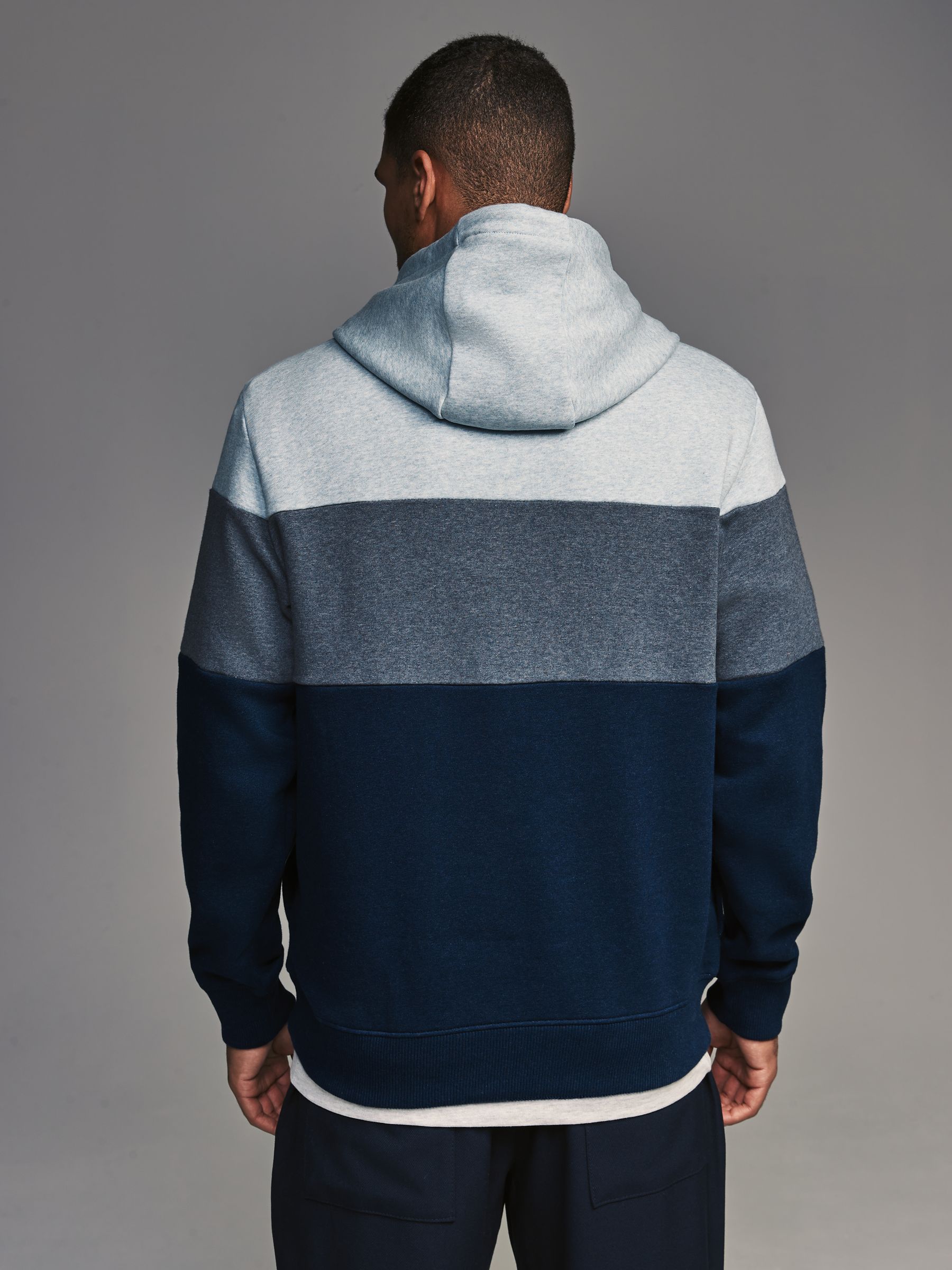 【LON】TWO SIDE SWEATSHIRT #04 Buy Blue Overhead Hoodie Colour Blocking Sweatshirt from Next USA