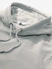 Grey Ombre Dip-Dye Cotton Rich Jersey Hoodie - Image 7 of 8