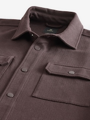 Burgundy Red Regular Fit Popper Shacket - Image 6 of 7