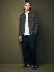Slate Grey Borg Fleece Lined Shacket - Image 3 of 9