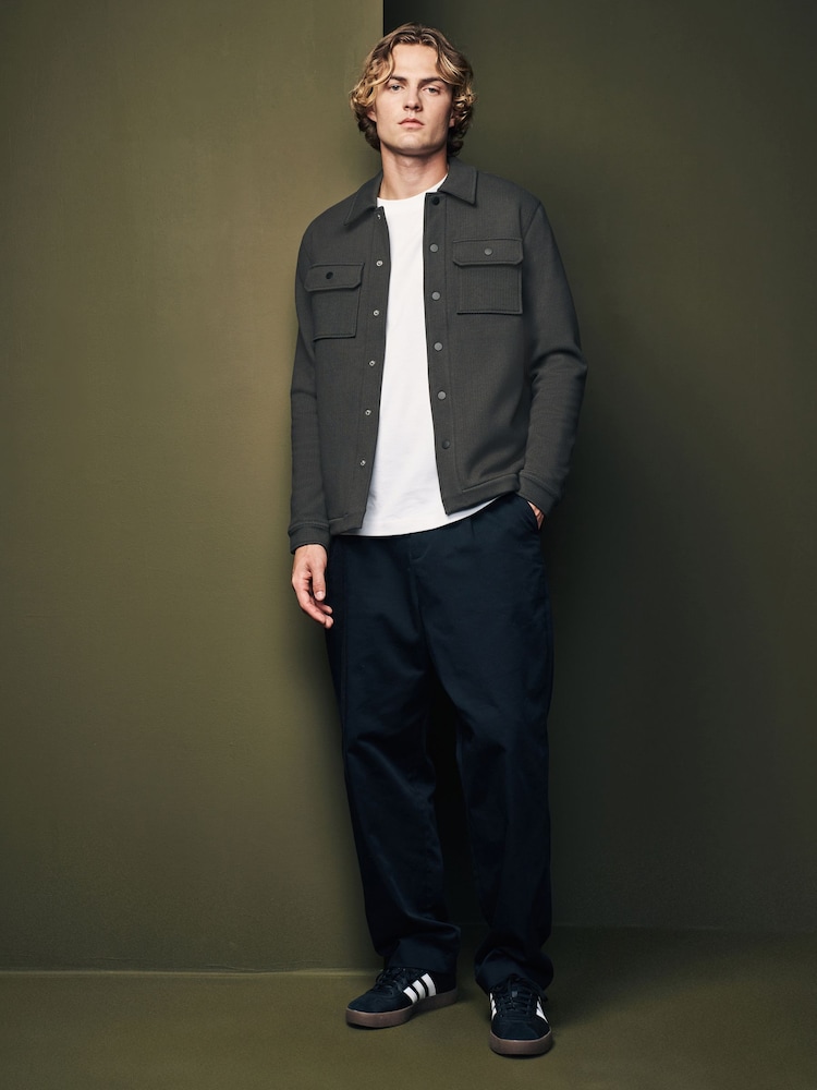 Світло-сірий - штучне хутро Fleece Lined Куртка-сорочка - Image 3 of 9