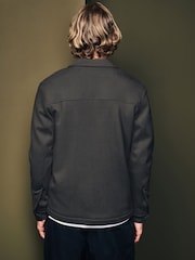 Slate Grey Borg Fleece Lined Shacket - Image 4 of 9