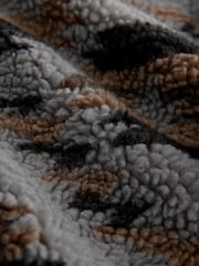 Grey Printed Fleece Shacket - Image 11 of 11