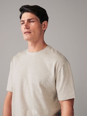 Ecru Regular Fit Heavyweight Cotton T-Shirt - Image 1 of 8