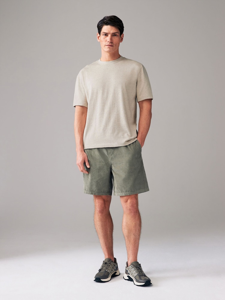 Ecru Regular Fit Heavyweight Cotton T-Shirt - Image 2 of 8