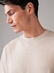 Ecru Regular Fit Heavyweight Cotton T-Shirt - Image 5 of 8
